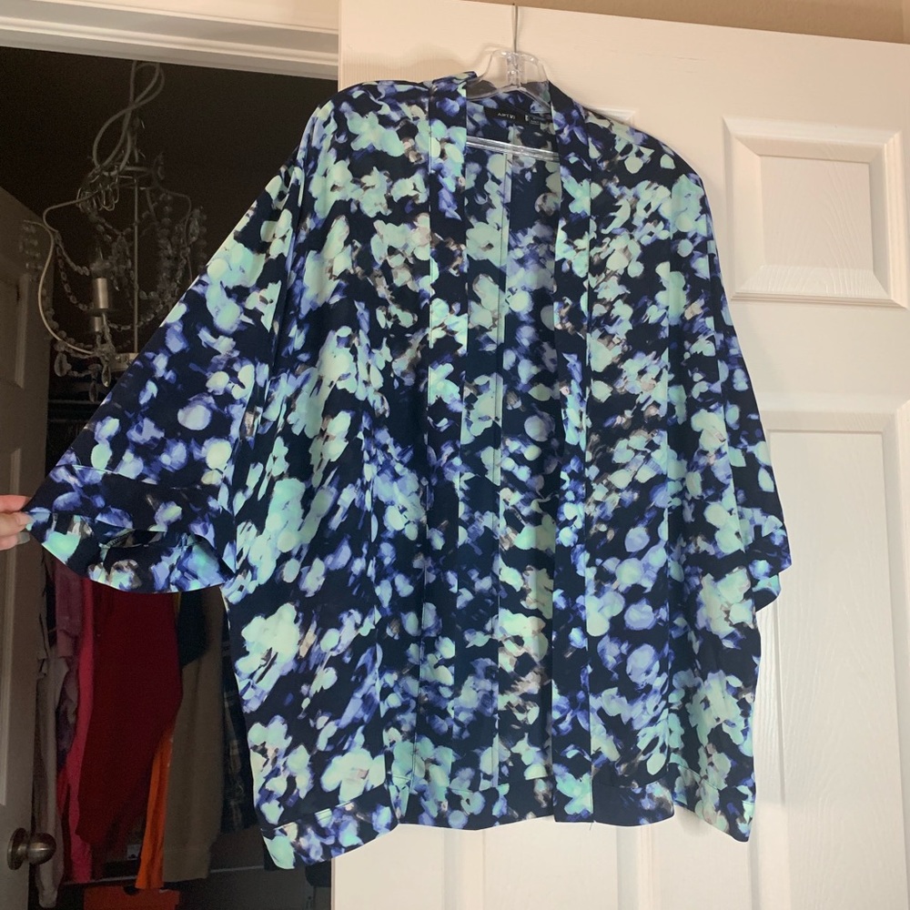Blue Floral Cardigan